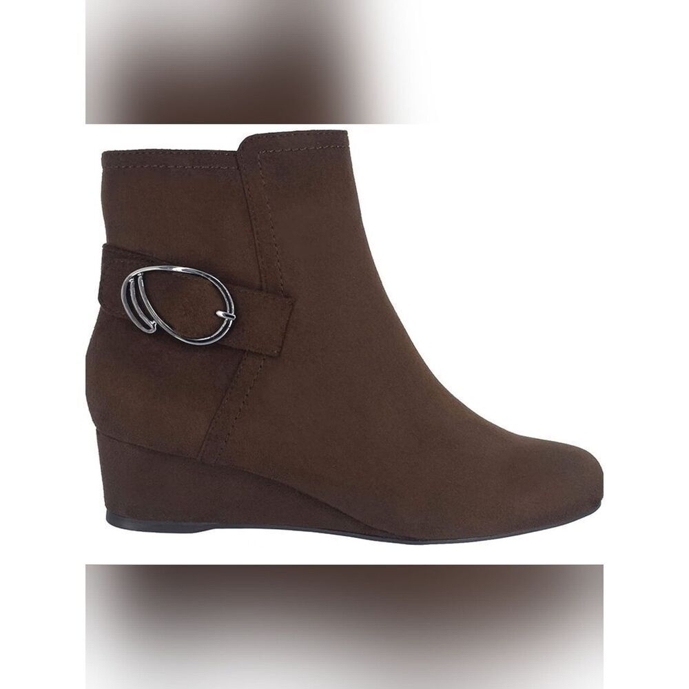 (32-4804) East 5th Womens Roland Wedge Heel Booties Sz 6